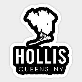 Hollis, Queens - New York (white) Sticker